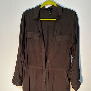 Army Green Shirt Dress